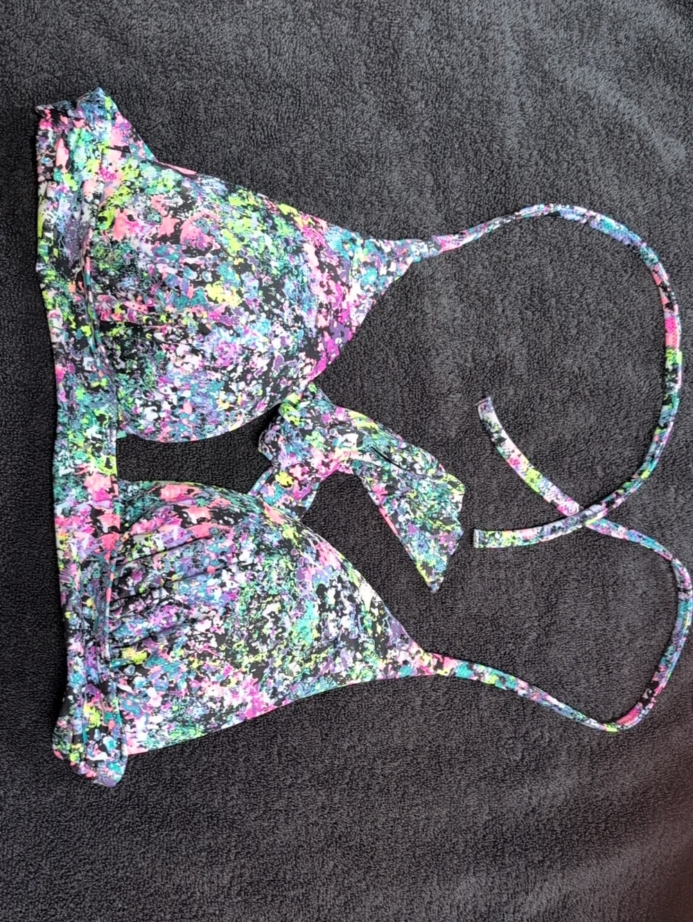 Victoria's Secret Multicolor Splash Print One-Piece Swimsuit